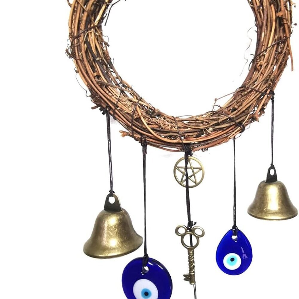 Witch Bells for Door Knob Protection,Witchy Wicca Decor Clear Negative Energies